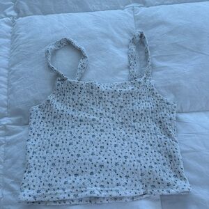 American Eagle Outfitters White and Black Tank Top